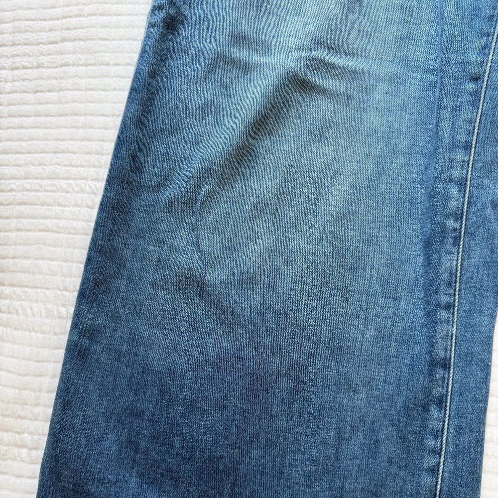 Paige Anessa Petite Wide Leg Cropped Jeans, Size 32 Petite, Sunnie Distressed - Picture 4 of 10